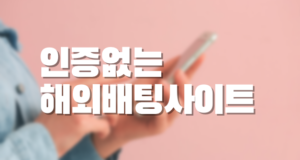 인증없는 해외배팅사이트