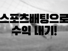 스포츠 배팅 수익내는 방법 ! 스포츠배팅 수익