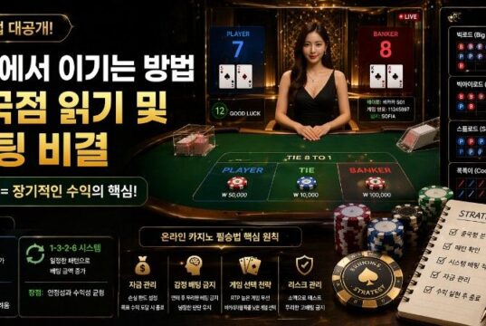 온라인 카지노에서 이기는 방법: 바카라 중국점 읽기 및 시스템 배팅 비결 온라인 카지노 이기는 법